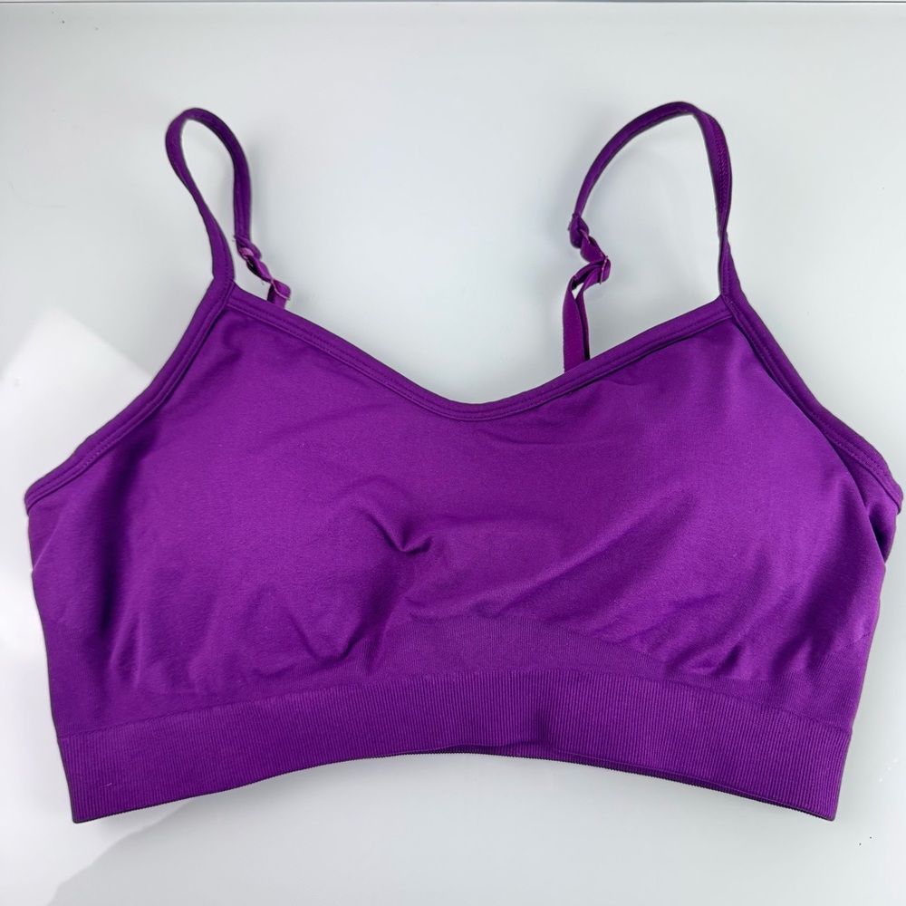 Athleta Bra Bralette Workout Athletic Sports Renew Solid Purple Dark Padded Yoga